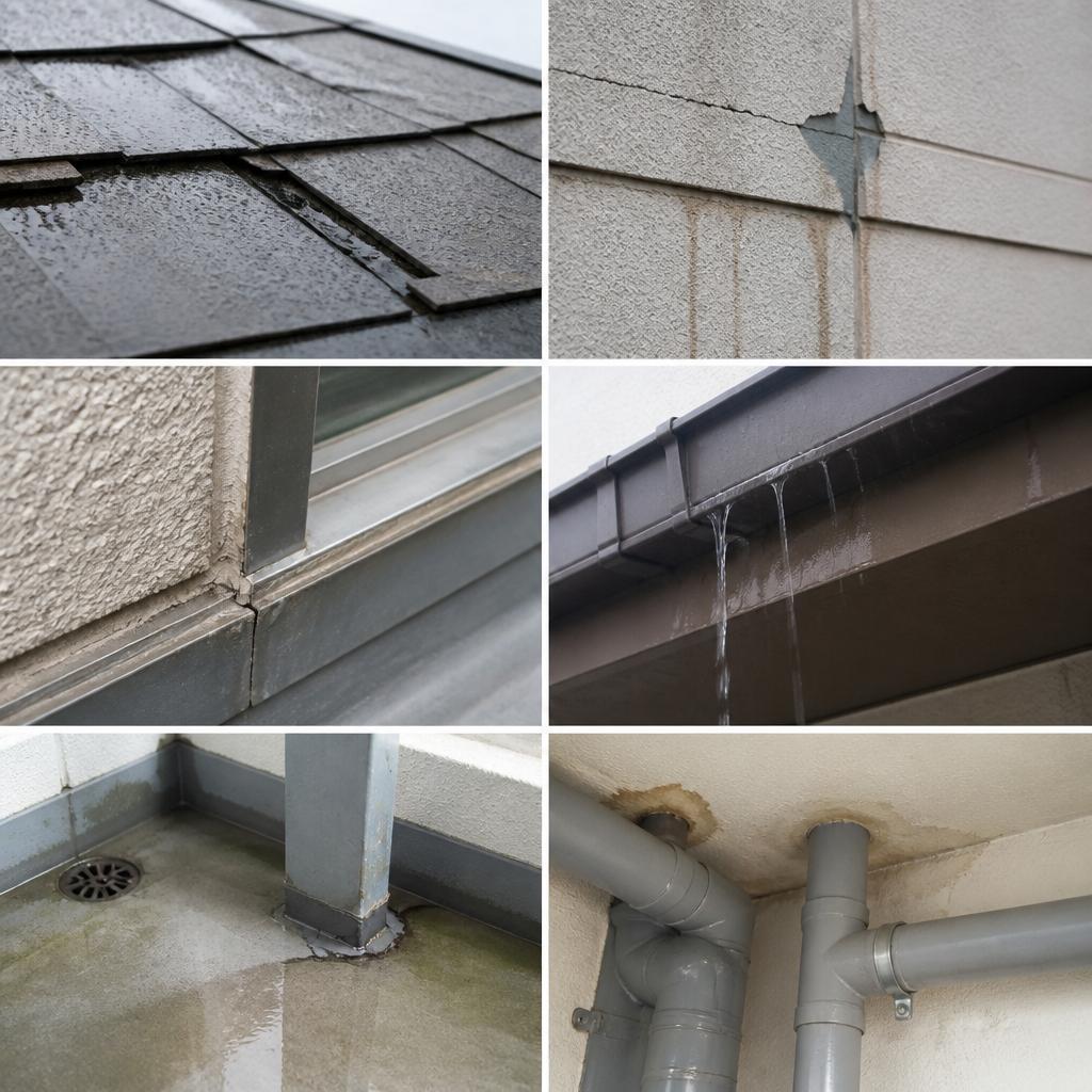 2. 雨漏りの主な原因